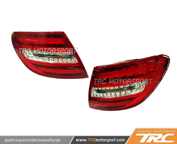 ไฟท้าย W204 2008-2012 New facelift style OEM Light Red/Clear LED  upgrade 2013 LOOK